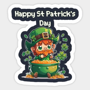 A Pot of Gold and Lots of Laughter: Happy St. Patrick's Day Sticker